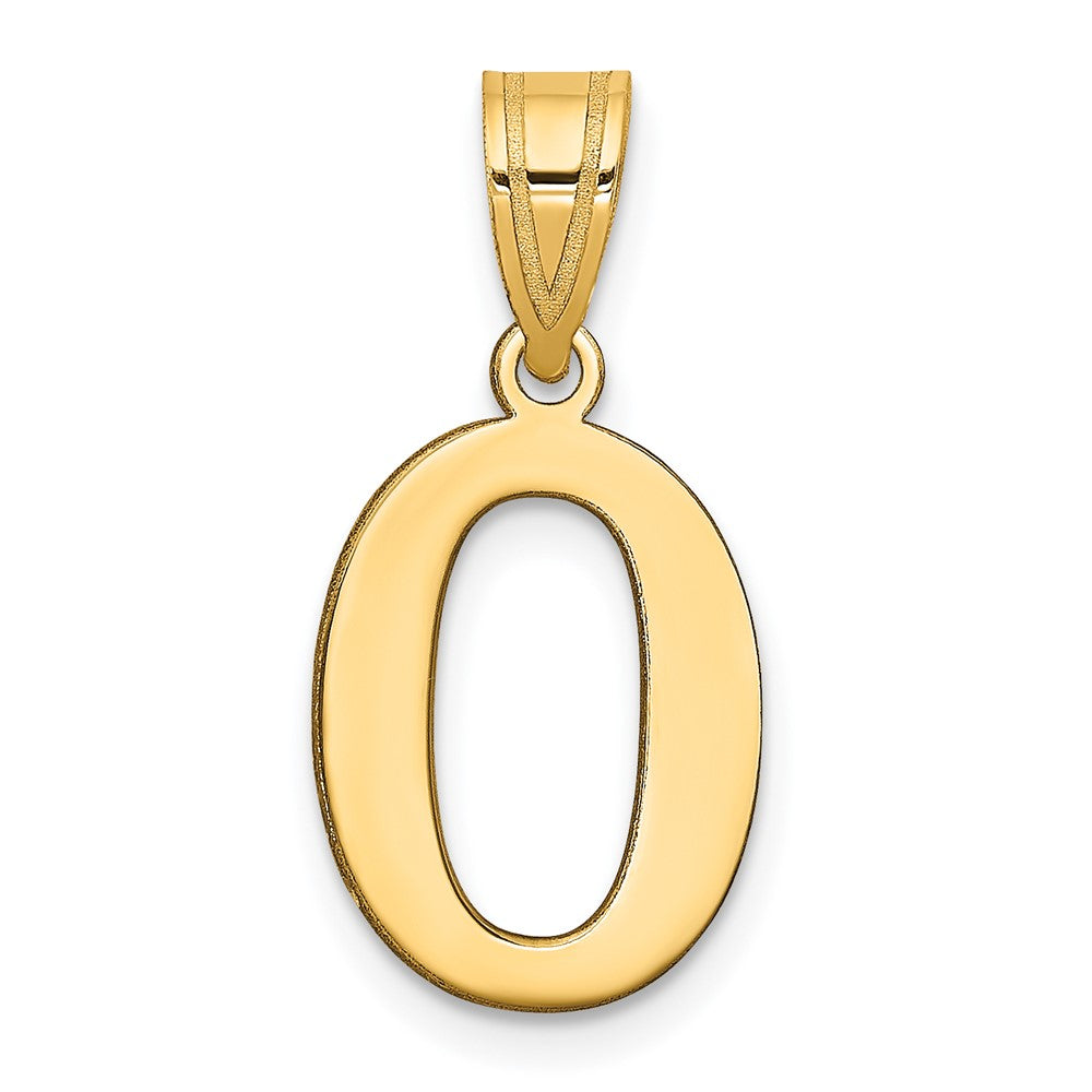 14K Yellow Gold Polished Number 0 Pendant