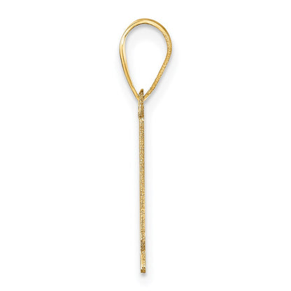 14K Yellow Gold Polished Number 1 Pendant