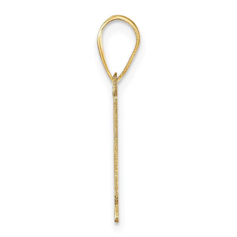 14K Yellow Gold Polished Number 1 Pendant