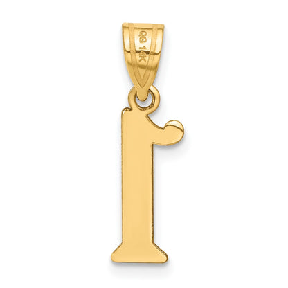 14K Yellow Gold Polished Number 1 Pendant