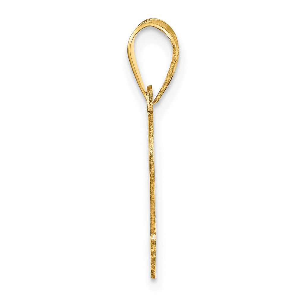 14K Yellow Gold Polished Number 2 Pendant