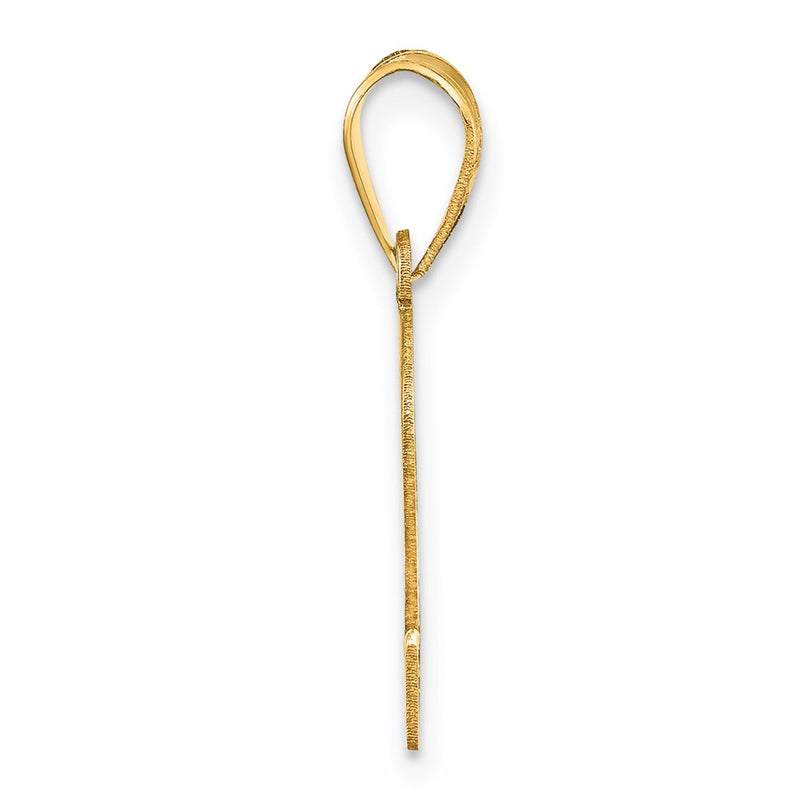 14K Yellow Gold Polished Number 2 Pendant