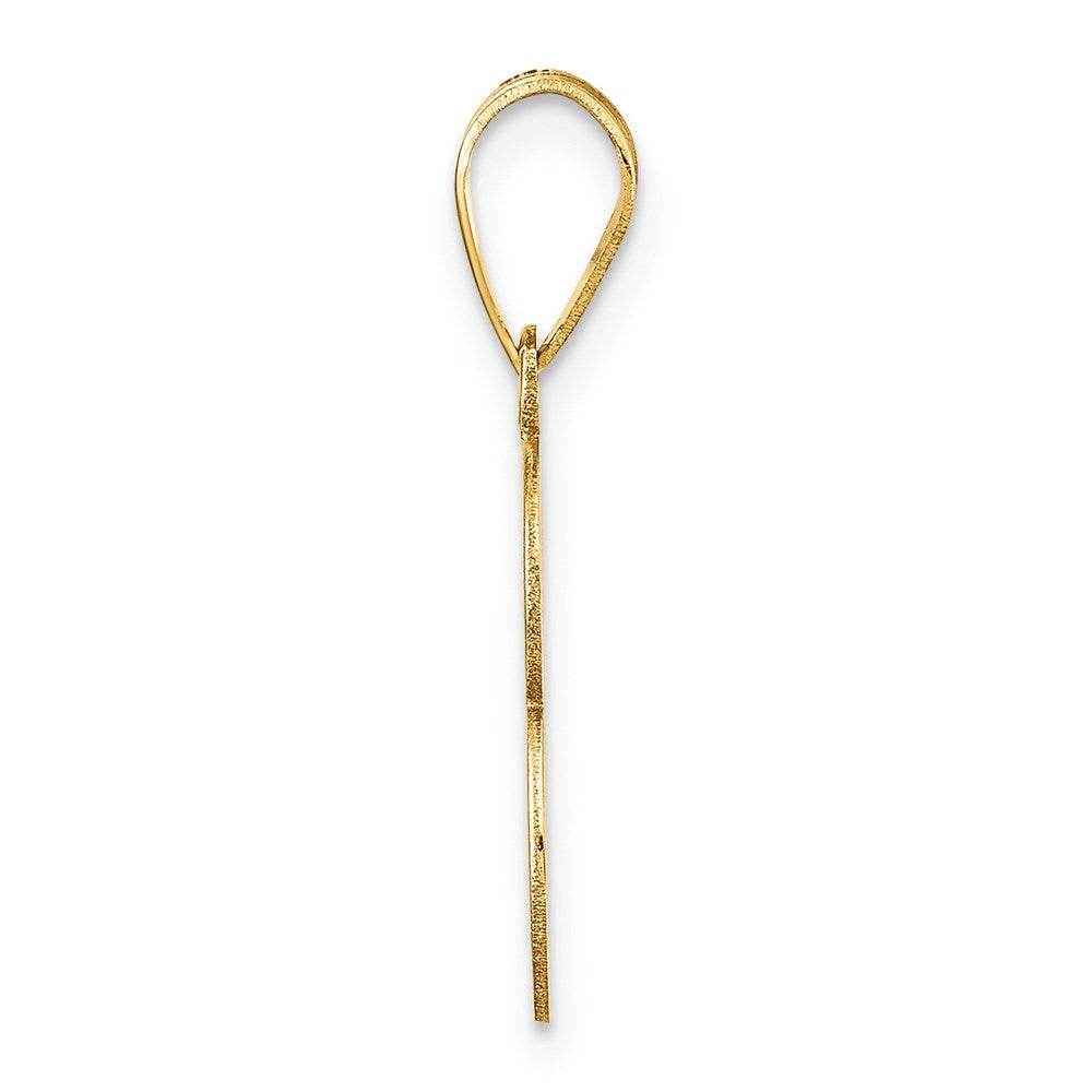 14K Yellow Gold Polished Number 3 Pendant