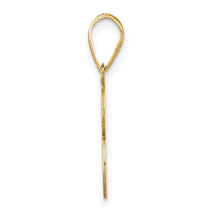 14K Yellow Gold Polished Number 3 Pendant