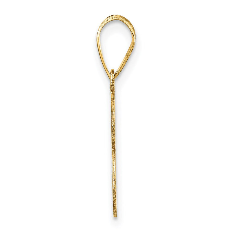 14K Yellow Gold Polished Number 3 Pendant