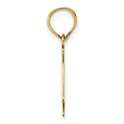 14K Yellow Gold Polished Number 04 Pendant