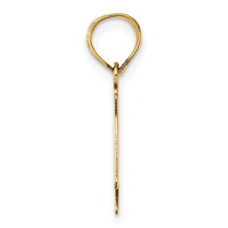 14K Yellow Gold Polished Number 04 Pendant