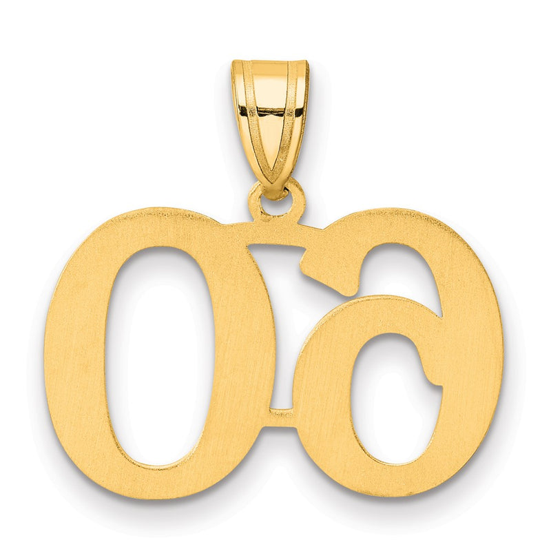 Sterling Silver Polished Number 60 Pendant