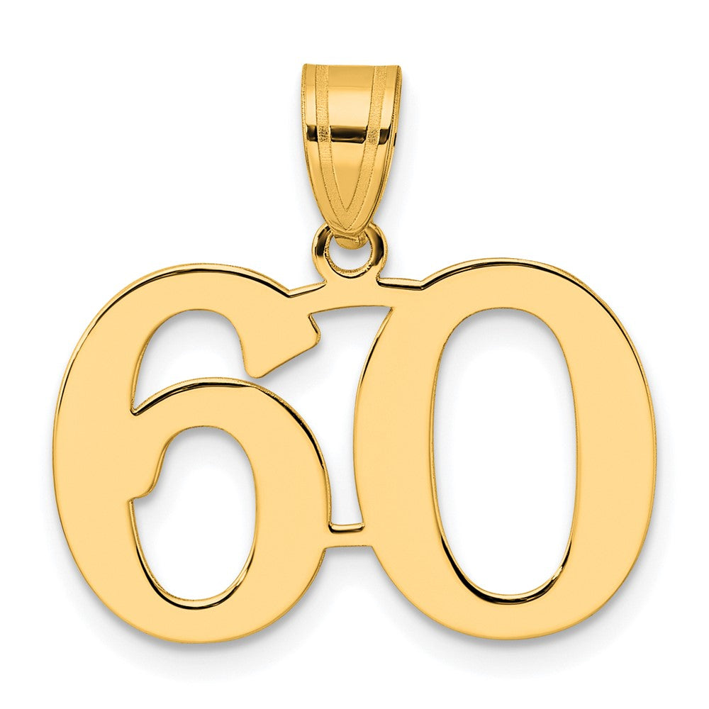 Sterling Silver Polished Number 60 Pendant