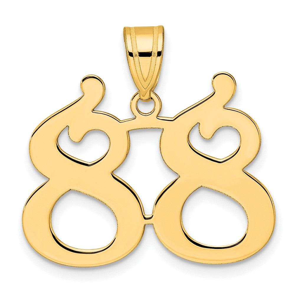 14K Yellow Gold Polished Number 00 Pendant