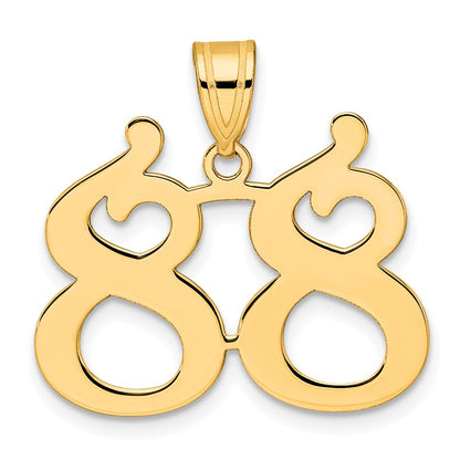 14K Yellow Gold Polished Number 00 Pendant