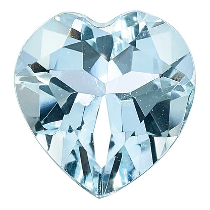 Gemstone Aquamarine Aa Quality 6mm Heart