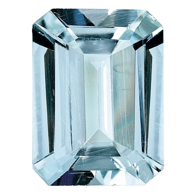Gemstone Aquamarine Aa Quality 8X6mm Emerald Cut