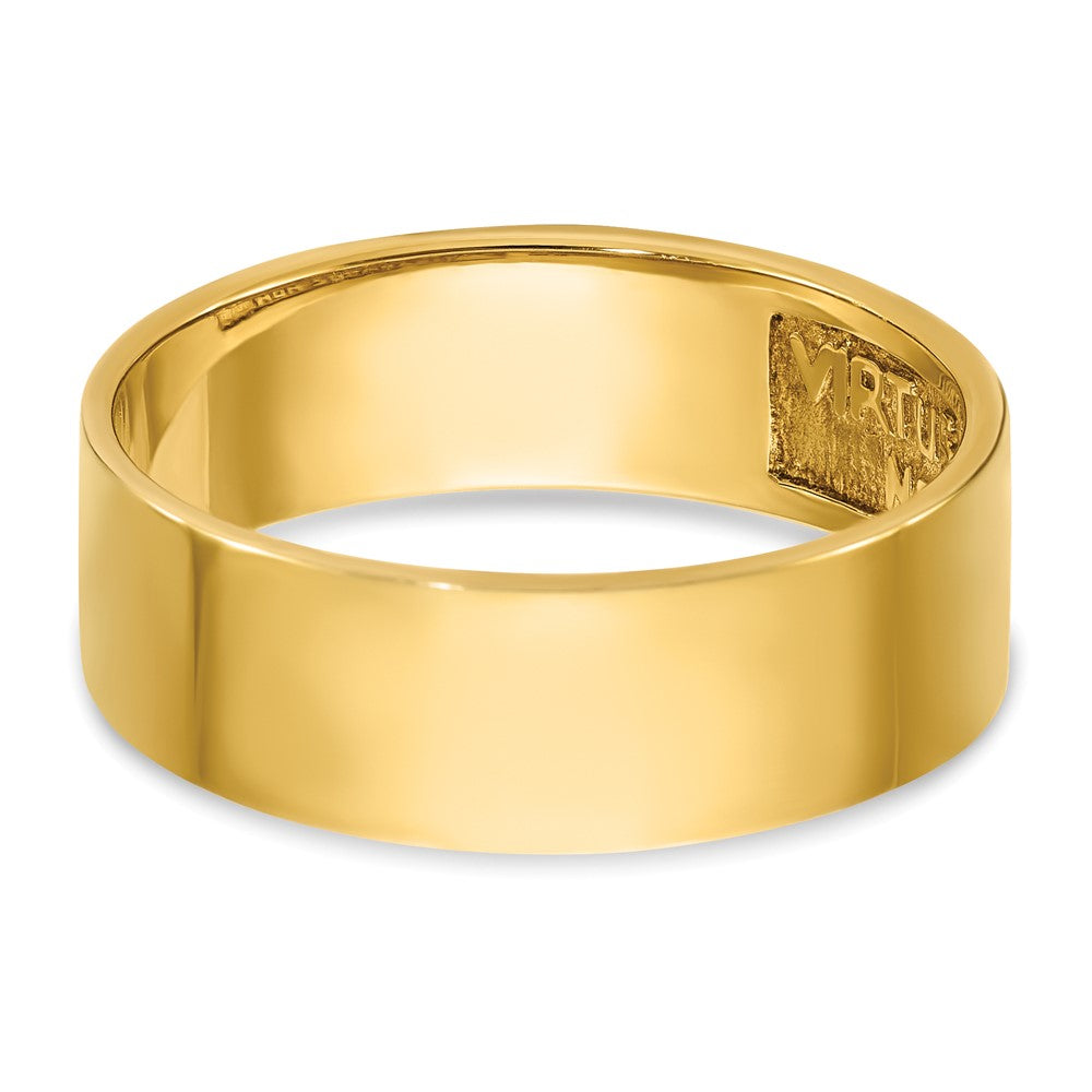 10K Yellow Gold Ibgoodman Men'S Polished With Black Enamel 14Th Degree Grand Elect Masonic Ring