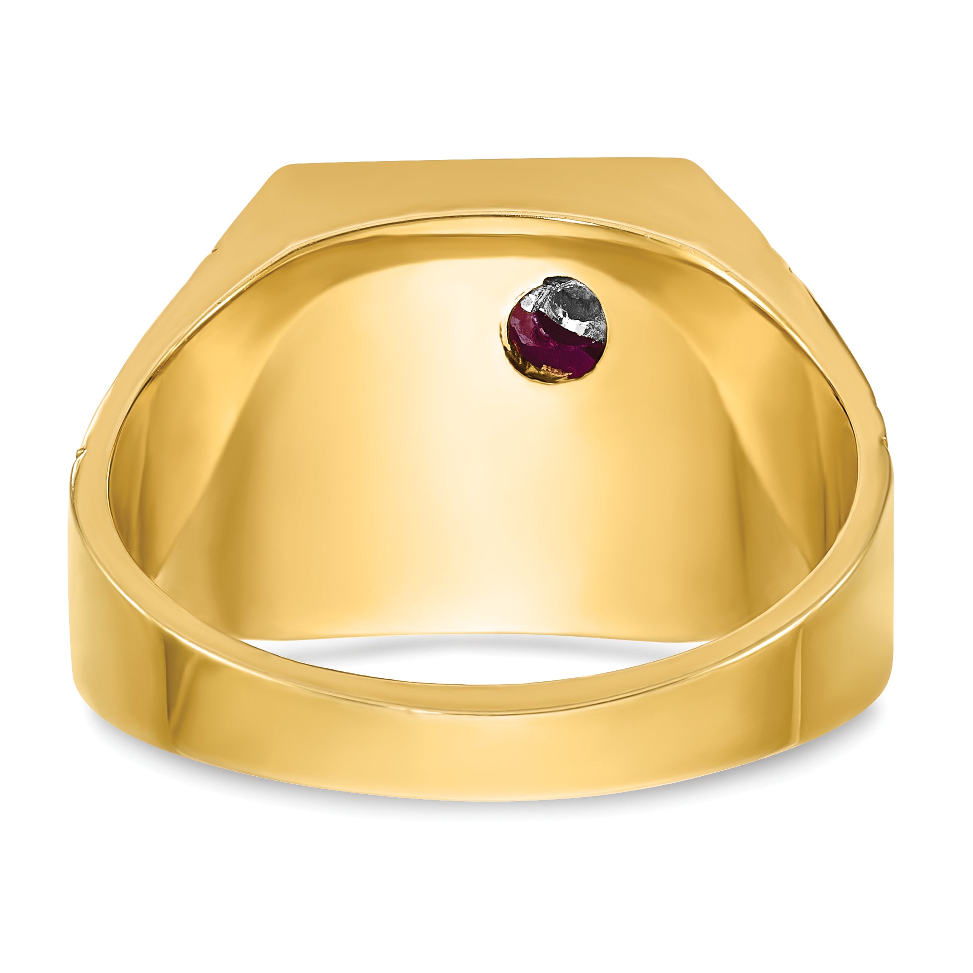 10K Two-Tone Ibgoodman Men'S Polished And Textured Blue Lodge Master Masonic Ring Mounting
