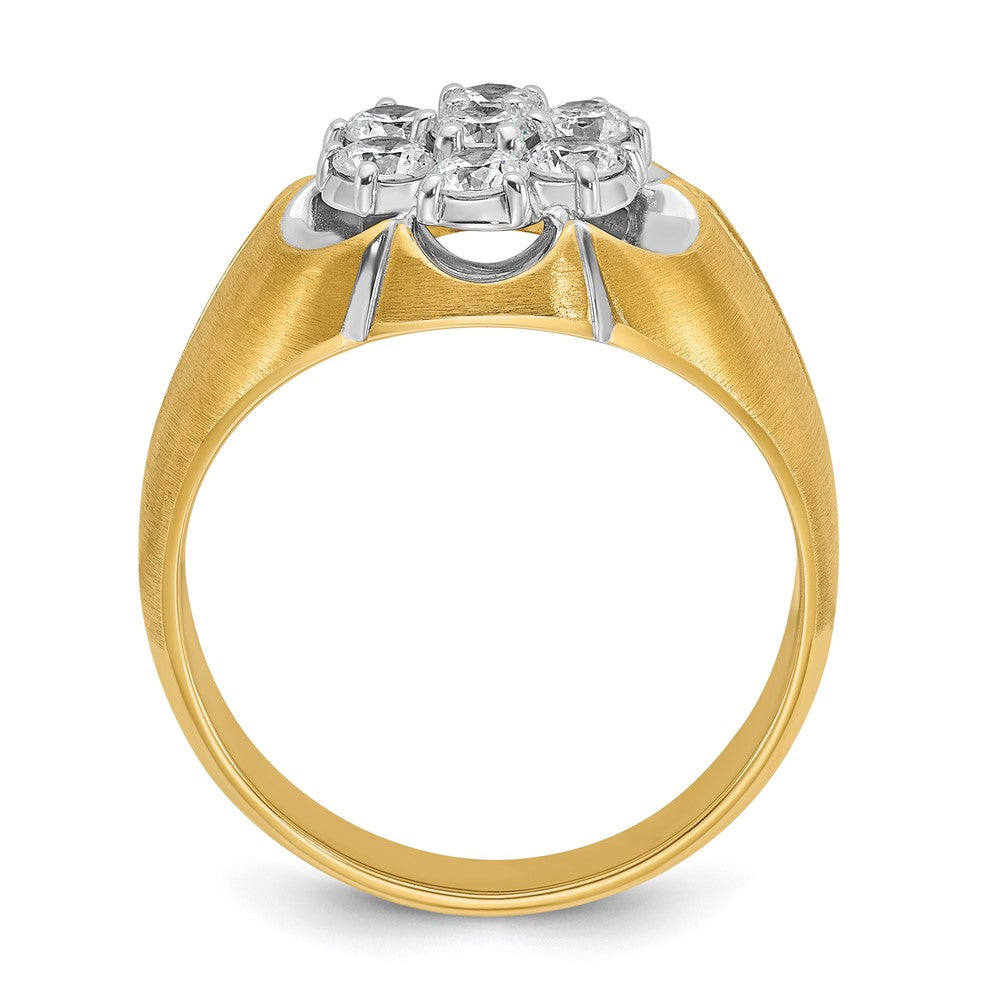 14k Two-Tone 1 Ct. Lab Grown Diamond VS/SI+ G+ Men's Cluster Ring