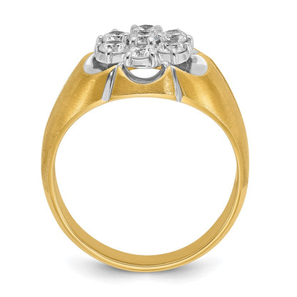 14k Two-Tone 1 Ct. Lab Grown Diamond VS/SI+ G+ Men's Cluster Ring