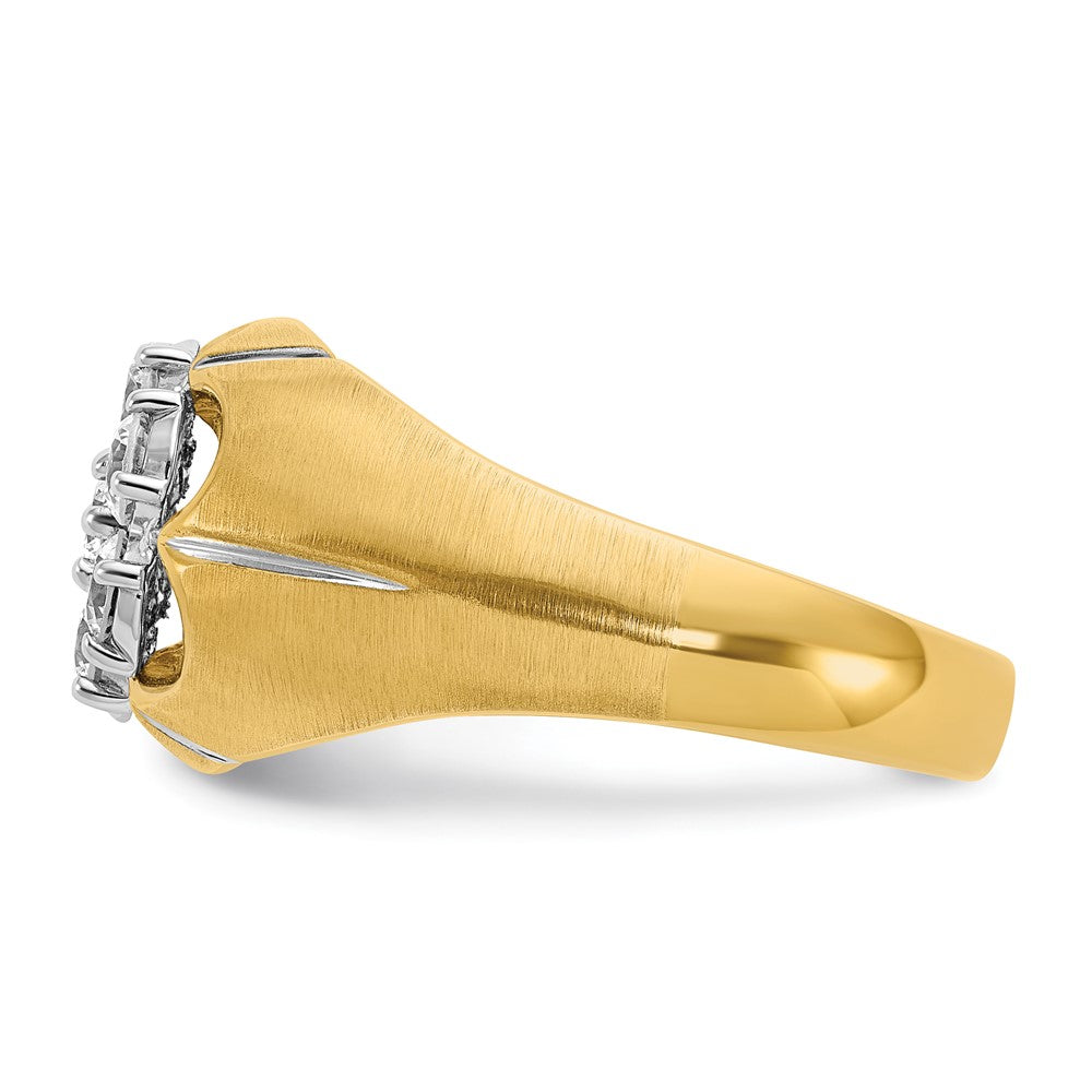 14k Two-Tone 1 Ct. Lab Grown Diamond VS/SI+ G+ Men's Cluster Ring