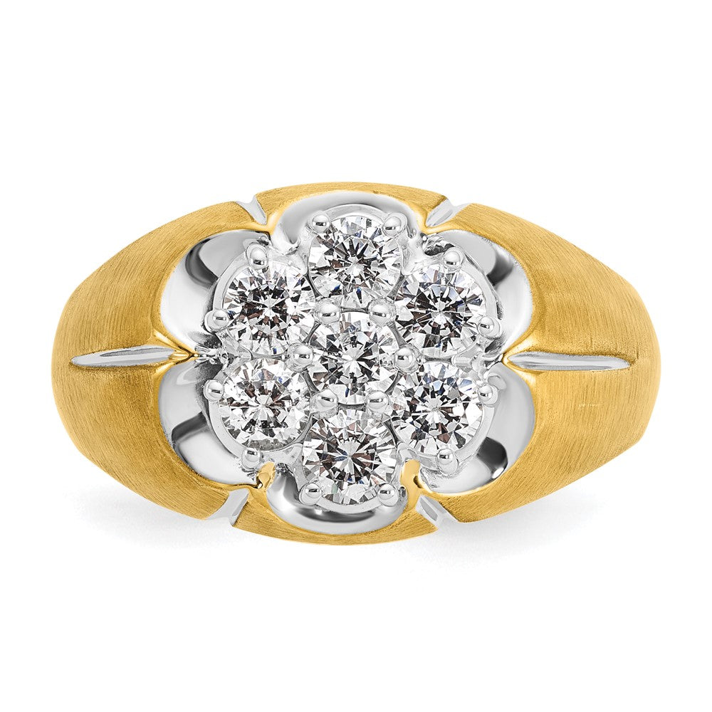 14k Two-Tone 1 Ct. Lab Grown Diamond VS/SI+ G+ Men's Cluster Ring