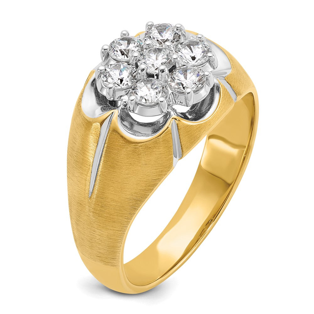 14k Two-Tone 1 Ct. Lab Grown Diamond VS/SI+ G+ Men's Cluster Ring