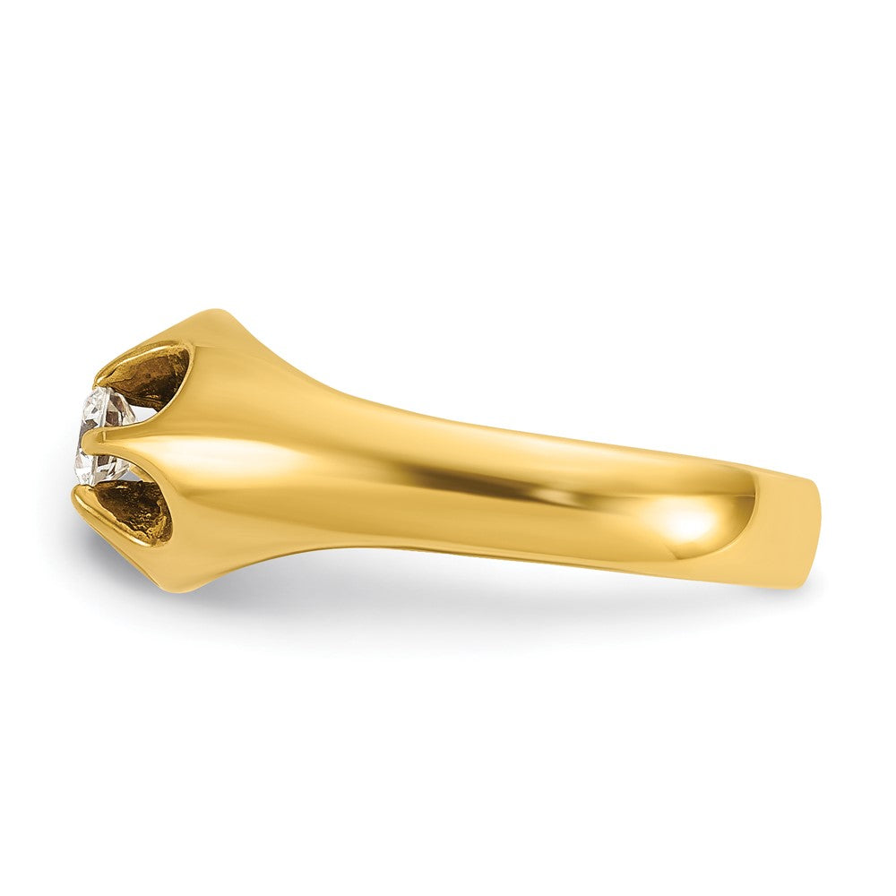 10K Yellow Gold Ibgoodman Men'S Diamond Complete Ring