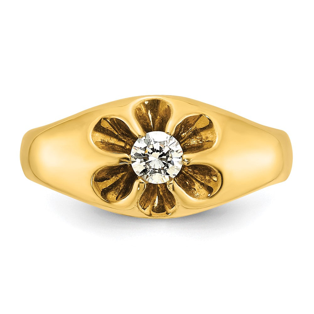 10K Yellow Gold Ibgoodman Men'S Diamond Complete Ring