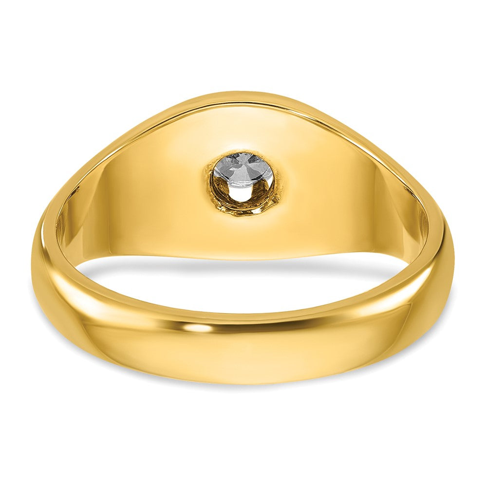 10K Yellow Gold Ibgoodman Men'S Diamond Complete Ring