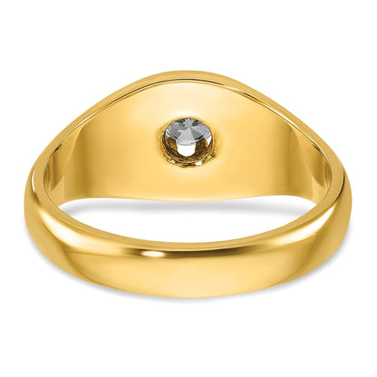 10K Yellow Gold Ibgoodman Men'S Diamond Complete Ring