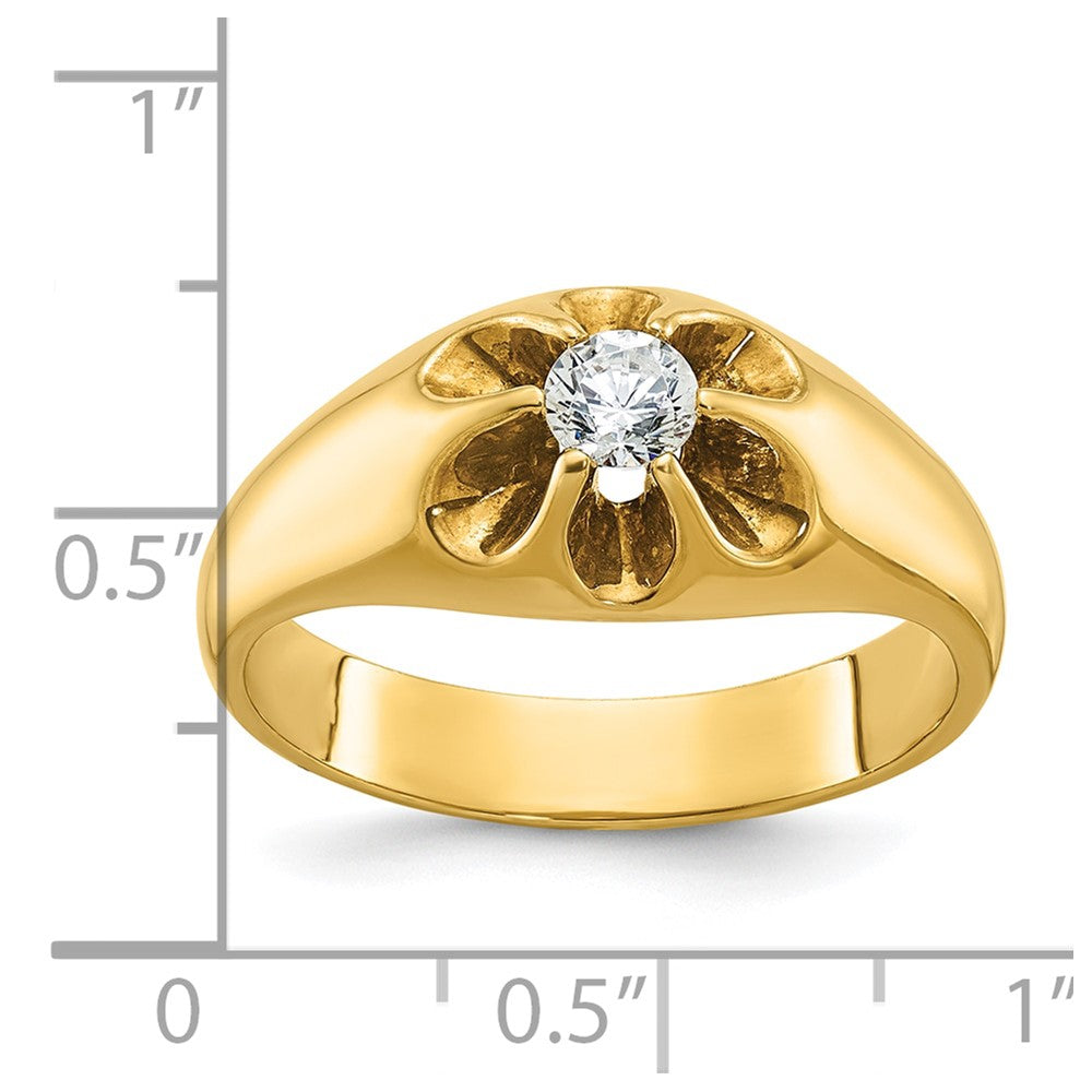 10K Yellow Gold Ibgoodman Men'S Diamond Complete Ring