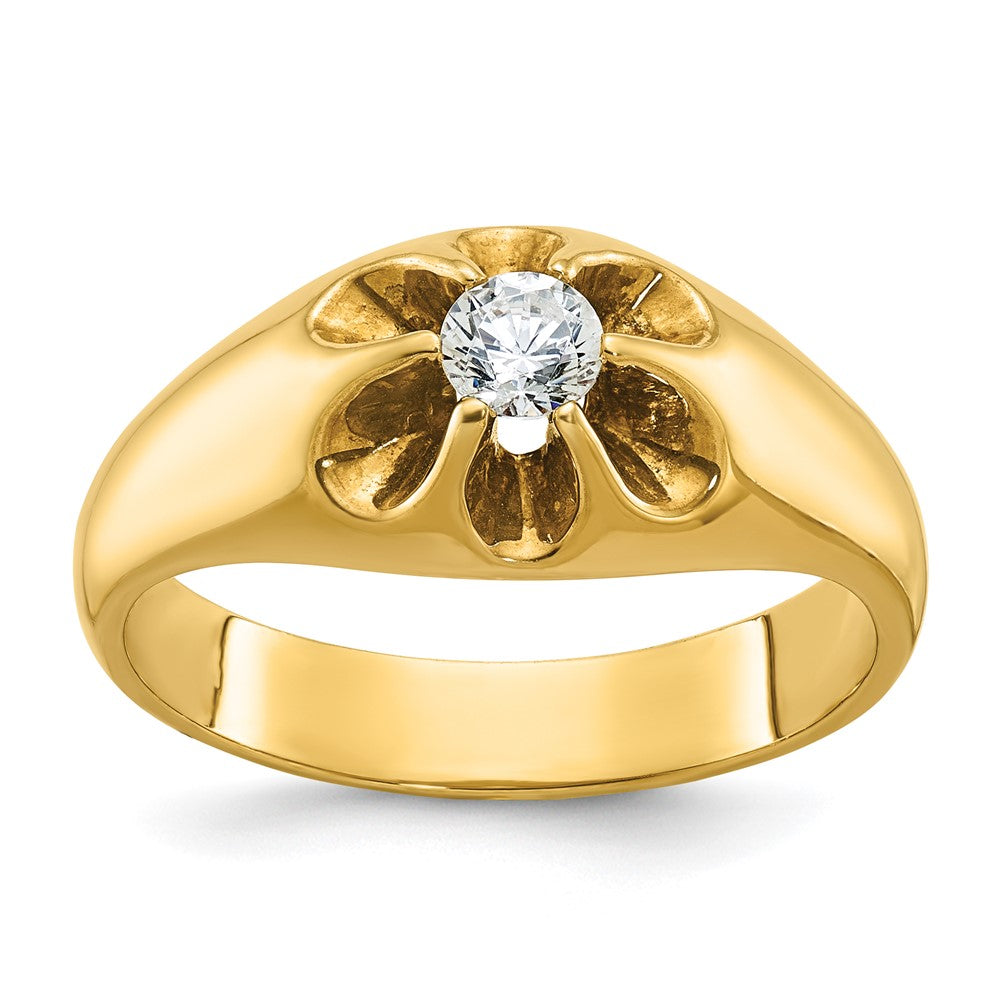 10K Yellow Gold Ibgoodman Men'S Diamond Complete Ring
