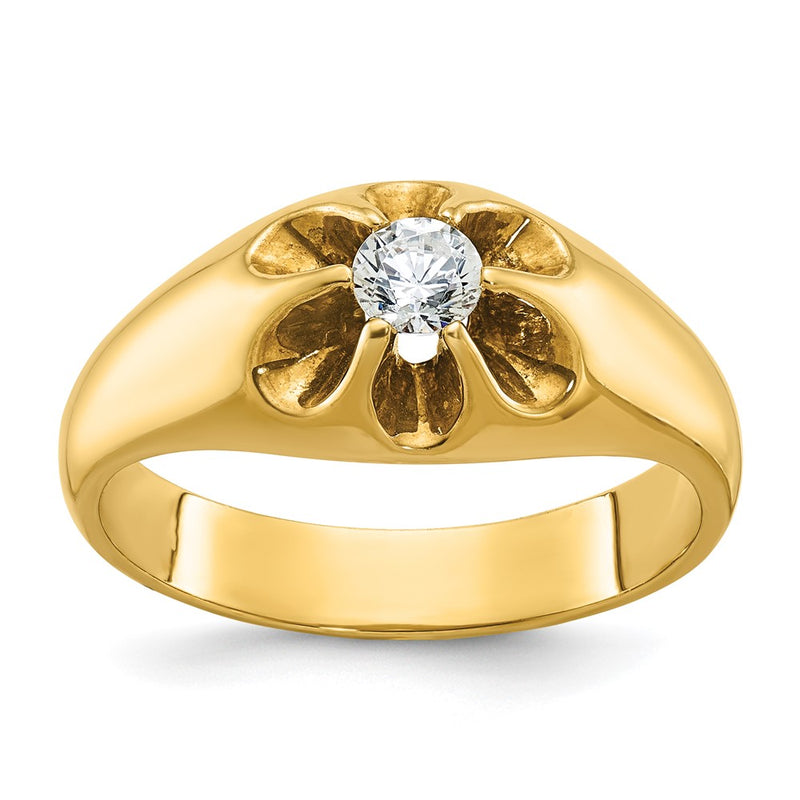 10K Yellow Gold Ibgoodman Men'S Diamond Complete Ring