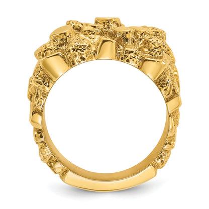 10K Yellow Gold Ibgoodman Men'S Nugget Ring