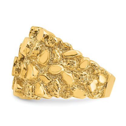 10K Yellow Gold Ibgoodman Men'S Nugget Ring
