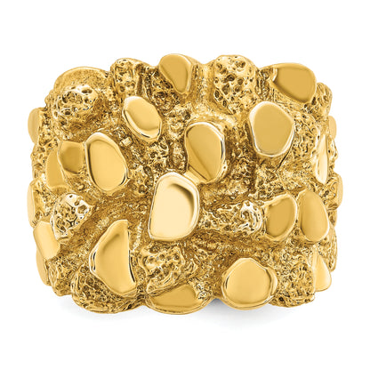 10K Yellow Gold Ibgoodman Men'S Nugget Ring