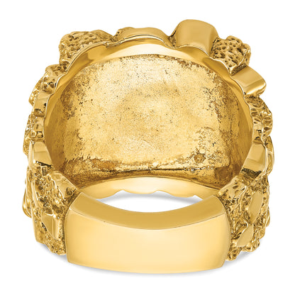 10K Yellow Gold Ibgoodman Men'S Nugget Ring