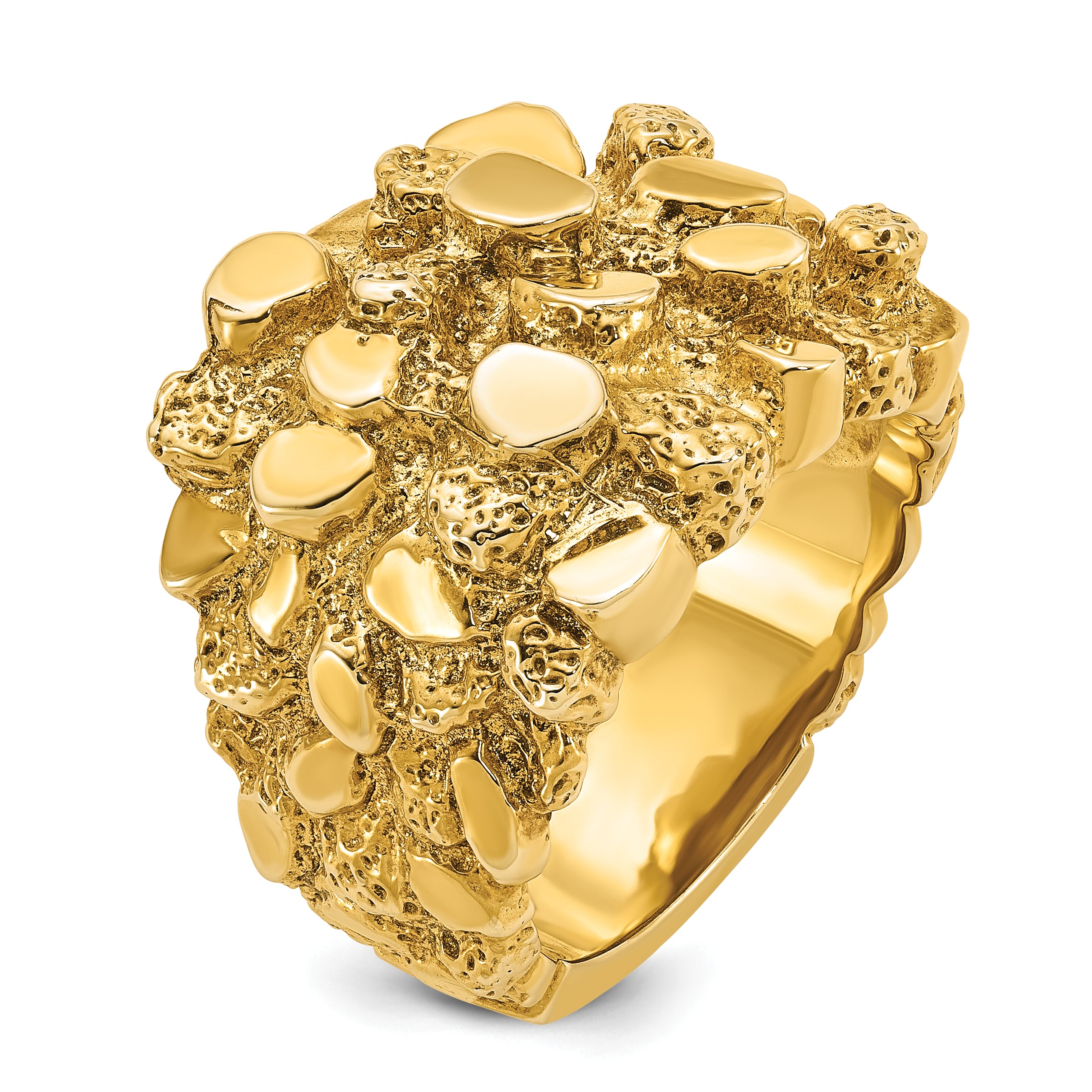 10K Yellow Gold Ibgoodman Men'S Nugget Ring