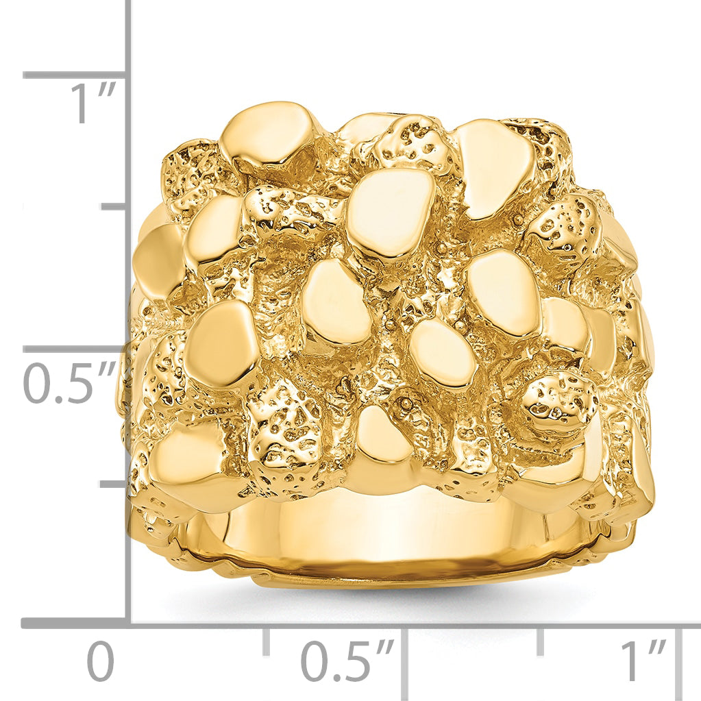 10K Yellow Gold Ibgoodman Men'S Nugget Ring