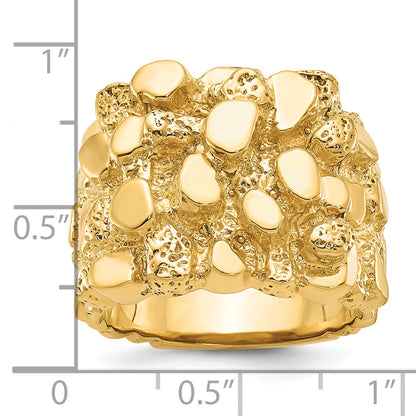 10K Yellow Gold Ibgoodman Men'S Nugget Ring