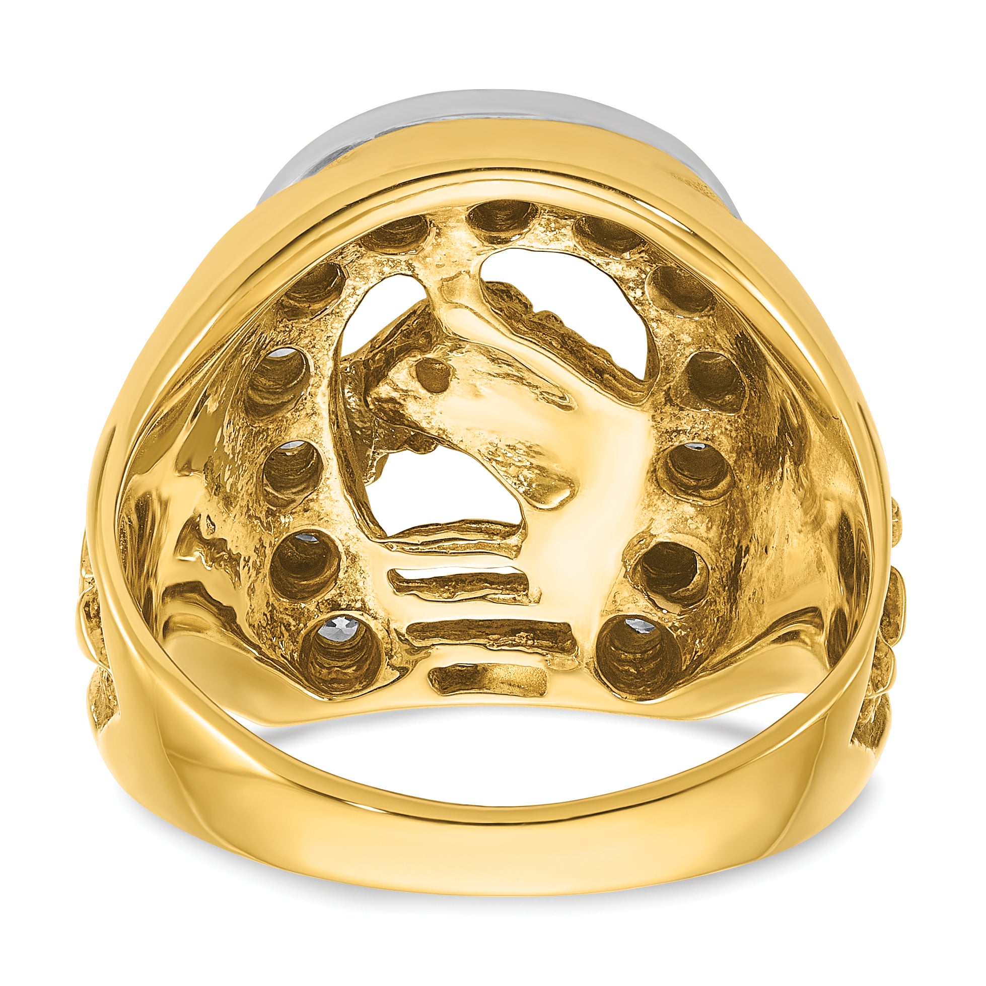 10K Two-Tone Two-Tone Fancy Ring Mounting