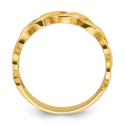 14k Yellow Gold Men's Infinity Design Ring