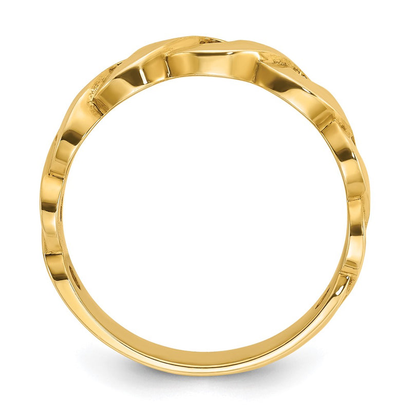 14k Yellow Gold Men's Infinity Design Ring