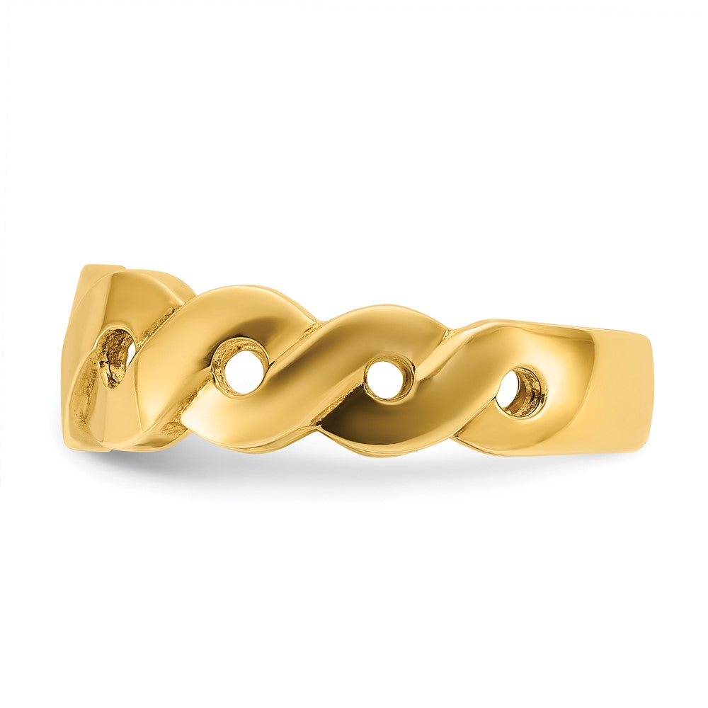 14k Yellow Gold Men's Infinity Design Ring