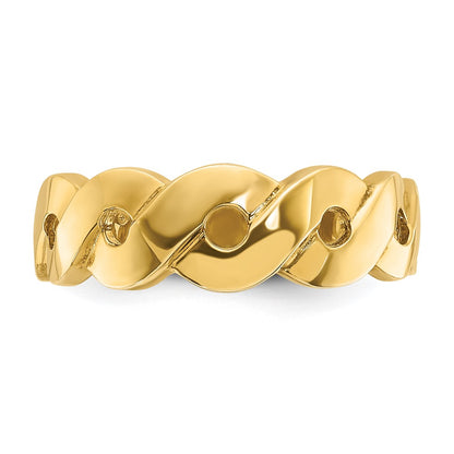 14k Yellow Gold Men's Infinity Design Ring