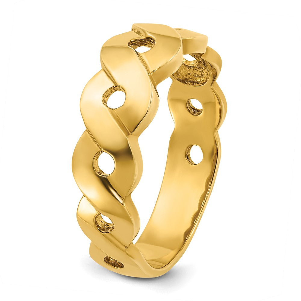 14k Yellow Gold Men's Infinity Design Ring