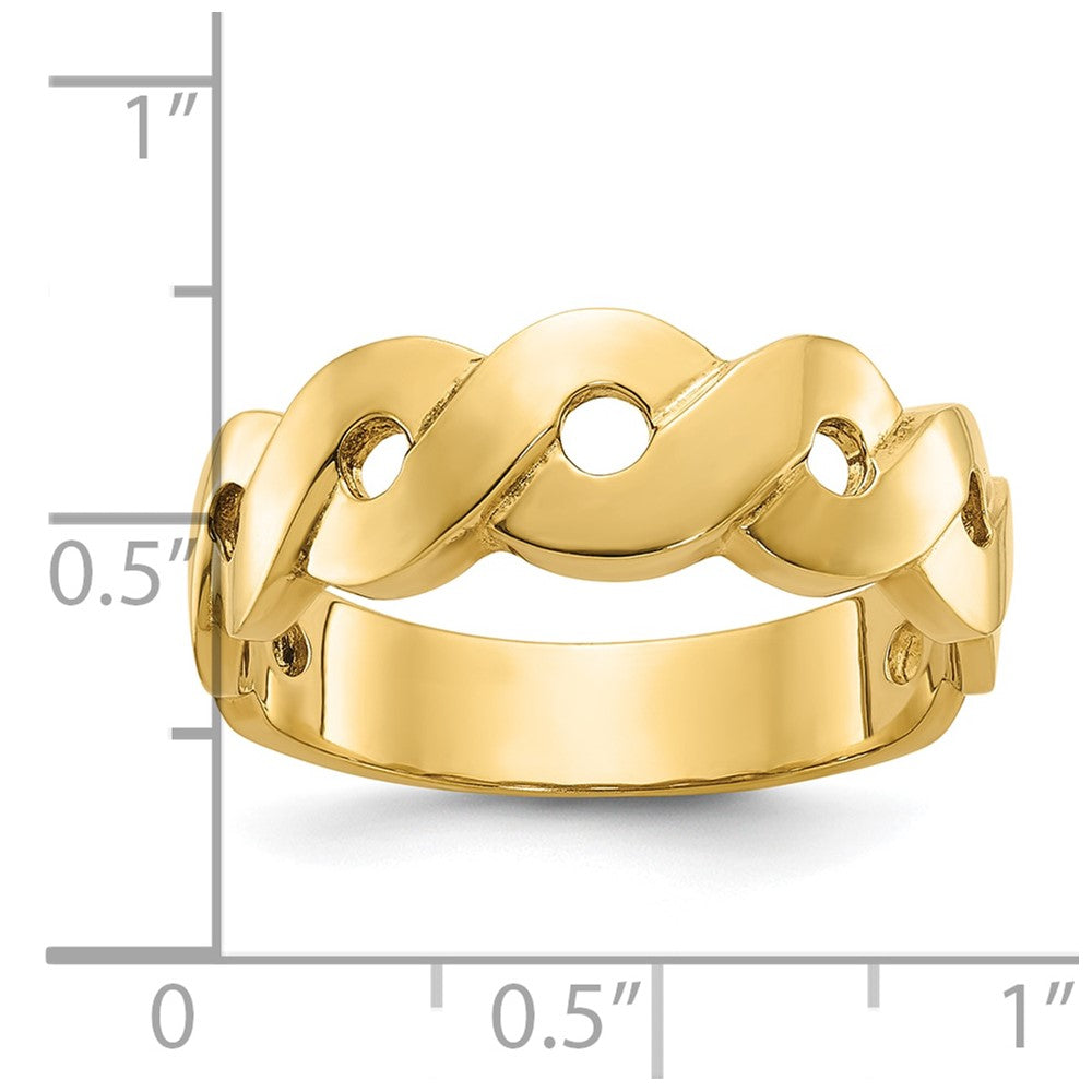 14k Yellow Gold Men's Infinity Design Ring
