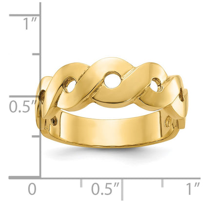 14k Yellow Gold Men's Infinity Design Ring