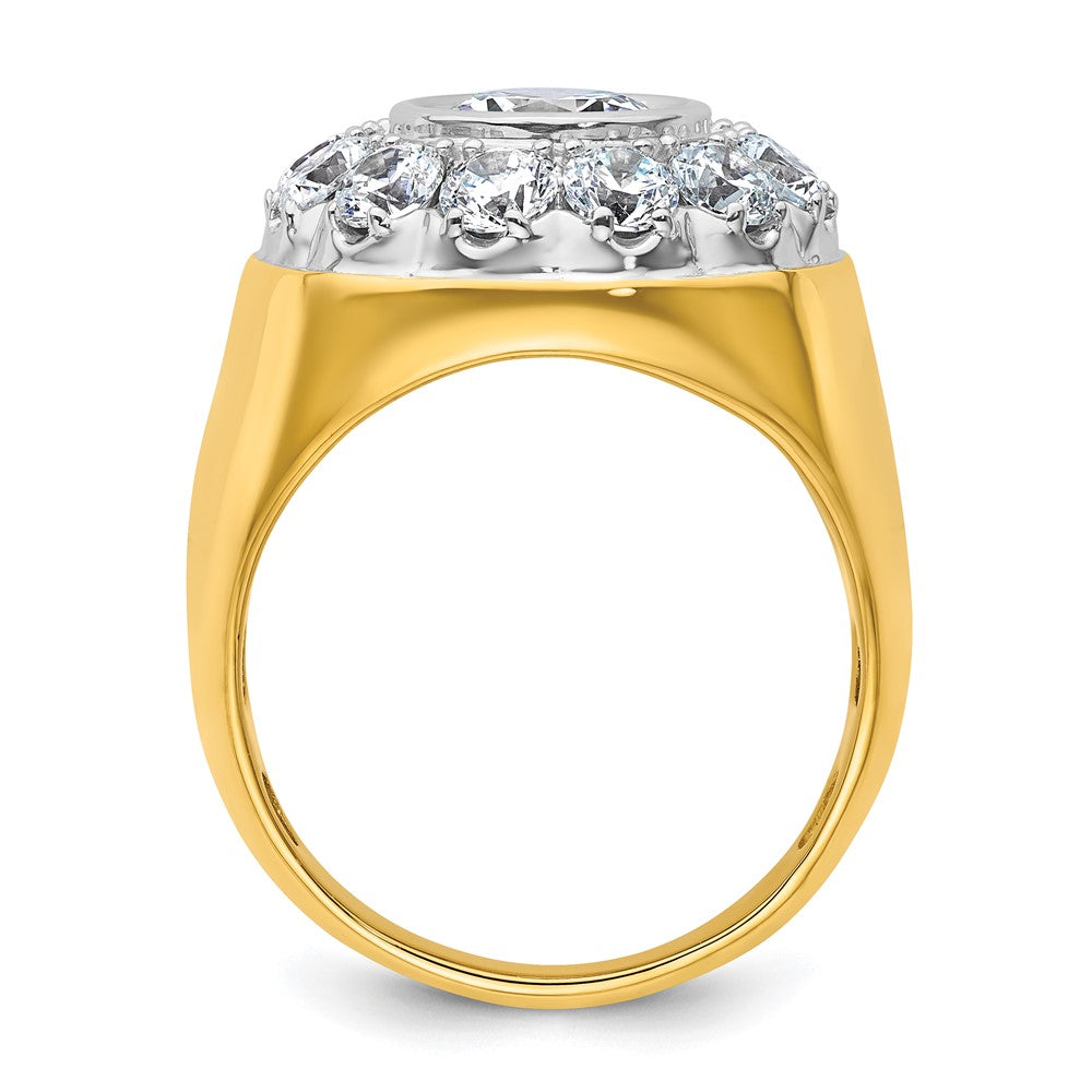 14k Two-Tone 2 1/2 Ct. Lab Grown Diamond VS/SI+ G+ Men's Cluster Ring