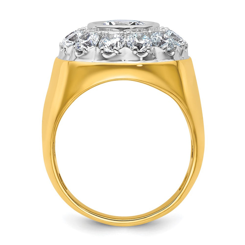 14k Two-Tone 2 1/2 Ct. Lab Grown Diamond VS/SI+ G+ Men's Cluster Ring