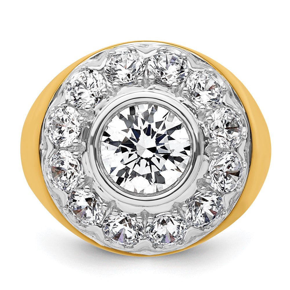 14k Two-Tone 2 1/2 Ct. Lab Grown Diamond VS/SI+ G+ Men's Cluster Ring