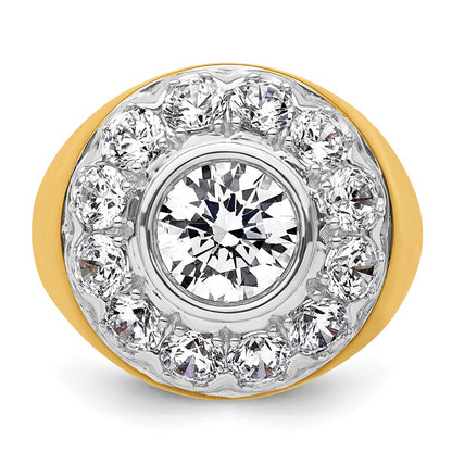 14k Two-Tone 2 1/2 Ct. Lab Grown Diamond VS/SI+ G+ Men's Cluster Ring